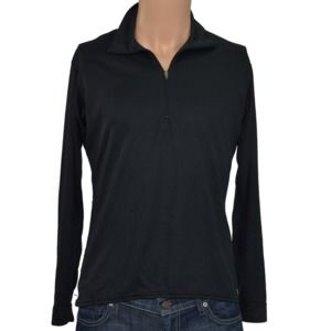*PATAGONIA Capilene Sz S Black Half Zip Sports LS